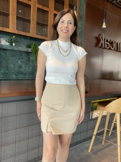 Full Likralı Yırtnaçlı Şort Etek 2