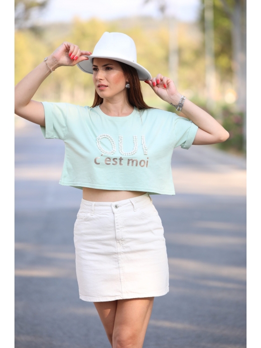 Mint İncili Crop