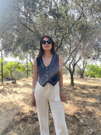 Pamuk Keten Beyaz Pantolon 2